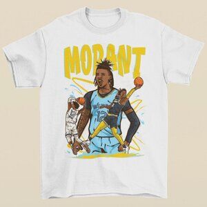 NEW Ja Morant Cartoon Style Memphis Basketball T-Shirt